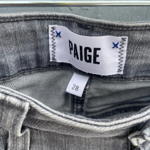 PAIGE Denim Verdugo Skinny Jeans Light  Grey, size 28 - Picture 6 of 8